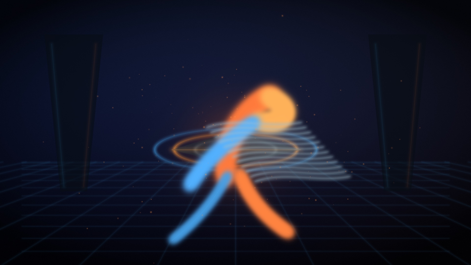 Abstract flamingo-inspired Firepoint lore visual